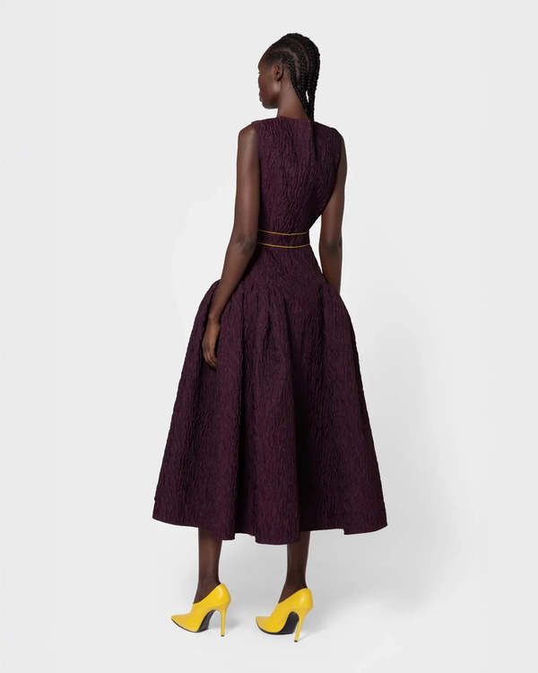 roksanda purple dress Roksanda Elina Cape-effect Crepe Gown