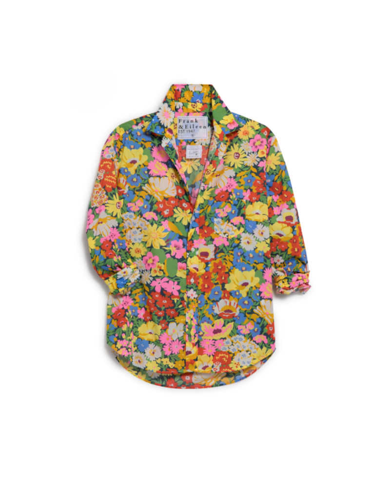 Frank & Eileen Eileen Relaxed Button-Up Shirt - Black Multicolor Floral