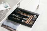 Yamazaki Home Expandable Cutlery Organizer - White/Black - Thumbnail 9