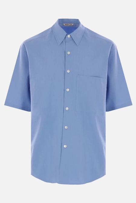 Auralee Short Shirt - Sax Blue Chambray | Garmentory