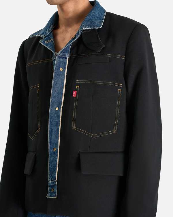 sacai Levi's Denim x Matelasse Twill Reversible Blouson | Garmentory