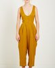 Mes Demoiselles RAPHIA BUTTON FRONT JUMPSUIT - KHAKI - Thumbnail 2