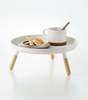 Yamazaki Home Countertop Pedestal Tray - Steel + Wood - Thumbnail 1