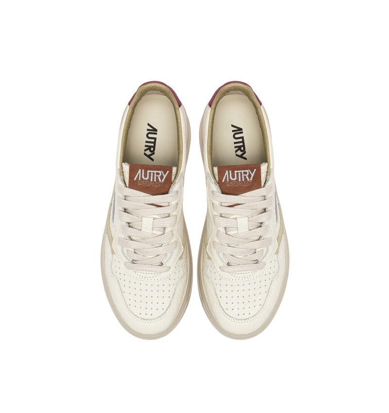 Autry Medalist Low NBK ELE Suede Sneakers - BRG BRN Autry Medalist Low NBK ELE Suede Sneakers - BRG BRN