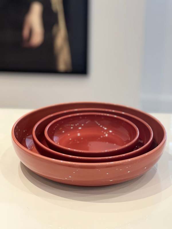 R+D.Lab Bilancia Large Flat Bowl - Oldrose