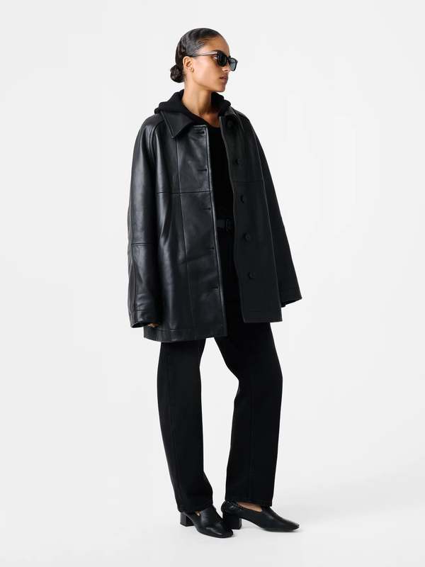 Studio Nicholson Ridger Car Coat - Black | Garmentory