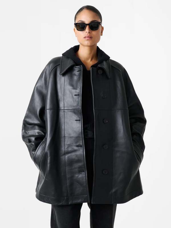 Studio Nicholson Ridger Car Coat - Black | Garmentory