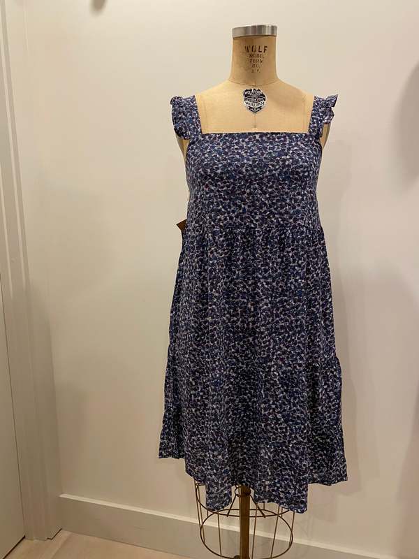 Conrado Posey Ruffled Sleeved Tiered Mini Boho Dress