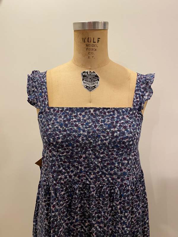 Conrado Posey Ruffled Sleeved Tiered Mini Boho Dress