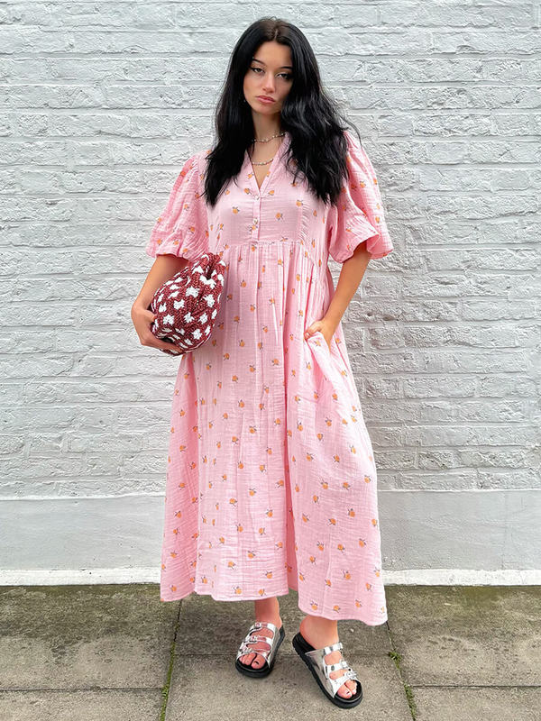 maxi crossover dress Natrelax Hidden Crossover Babycon Maxi Dress / Twilight Blue / L