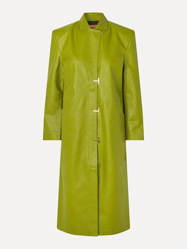 Stine Goya Long Single Breasted Coat - Woodbine | Garmentory