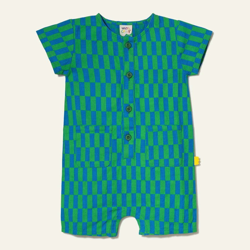 Mon Coeur Checkered Linen Romper