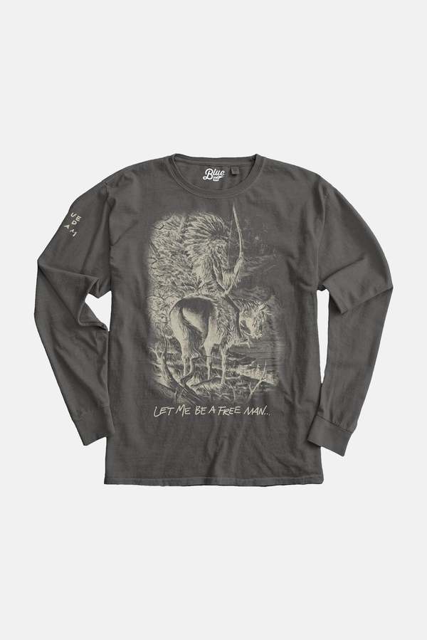 Blue&Cream Free Man Longsleeve Crew Tee