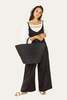 Indego Africa Braided Raffia Tote - Black - Thumbnail 4