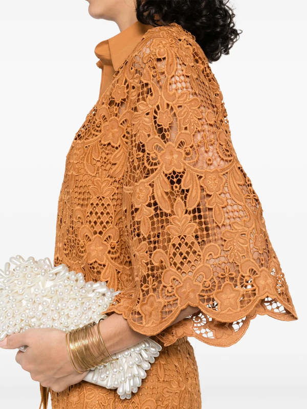 Tシャツ・カットソー ZIMMERMANN Women Tunic Tops 4483TSS254 BISCU BROWN 1.4483tss254.bis.biscuit.jpg