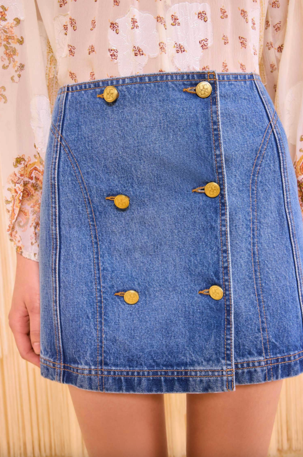 Ulla Johnson Clara Mini Denim Skirt Ulla Johnson Clara Mini Denim Skirt