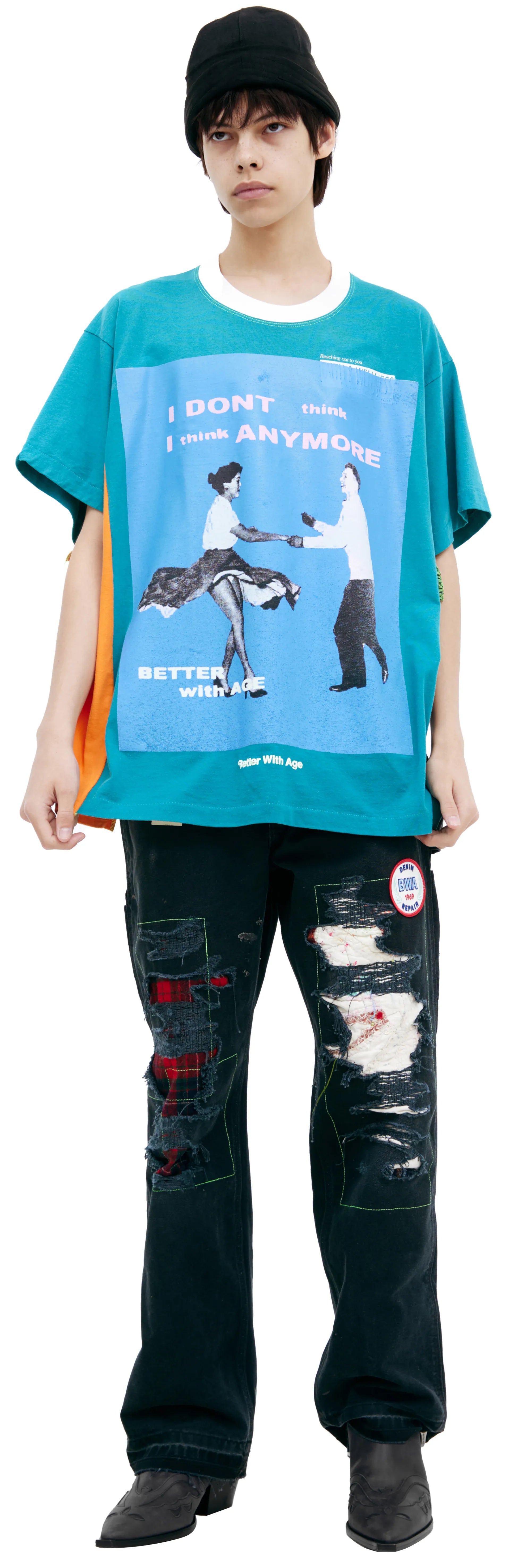 【BETTER WITH AGE】Jimmy 3 Panel Tee Better With Age Jimmy 3 Panel T-shirt - Multicolor | Garmentory