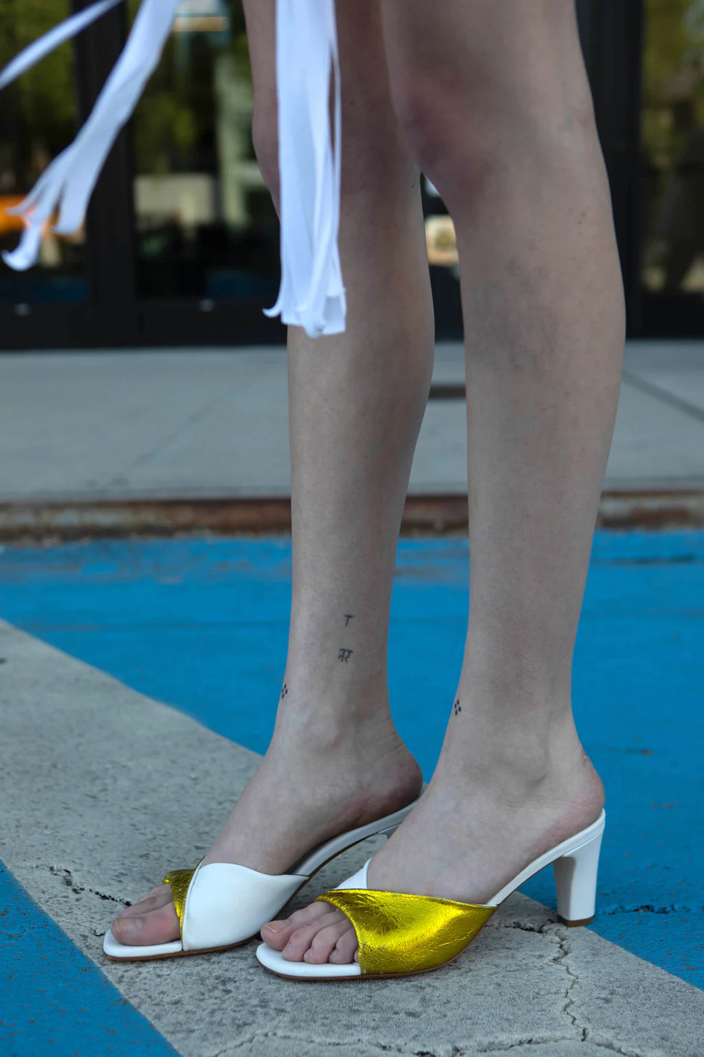 Maryam Nassir Zadeh Louise Heel - White Calf | Garmentory