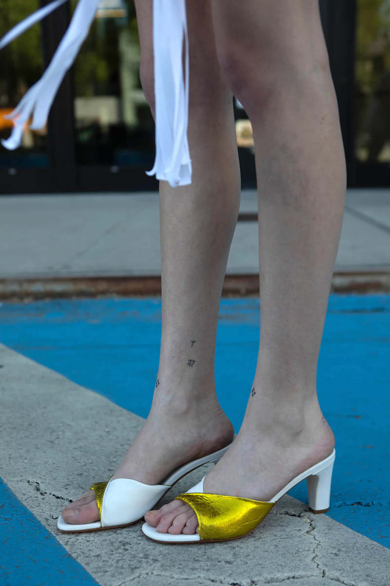 Maryam Nassir Zadeh Louise Heel - White Calf