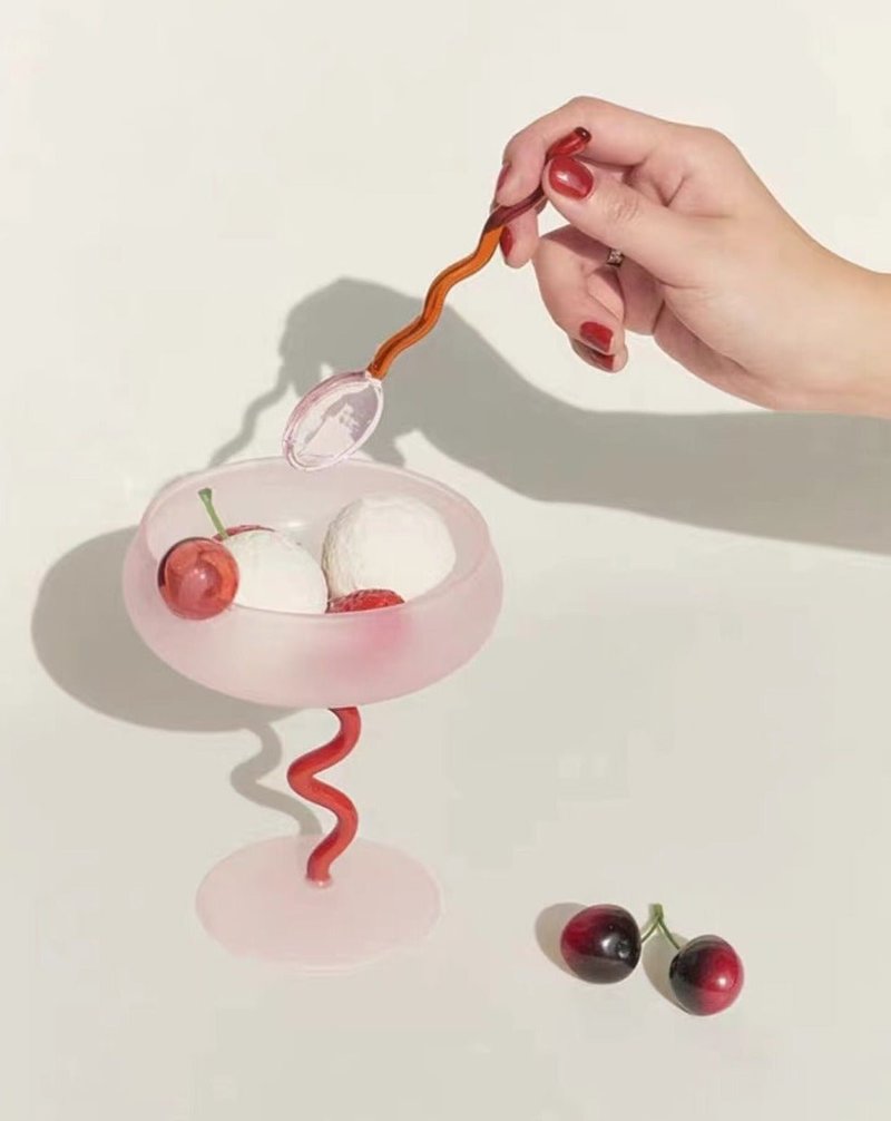 INSPECIAL HOME Jelly Bean Wine Glass Set - Whimsical Eclectic Dopamine Cocktail Coupe Glass Set