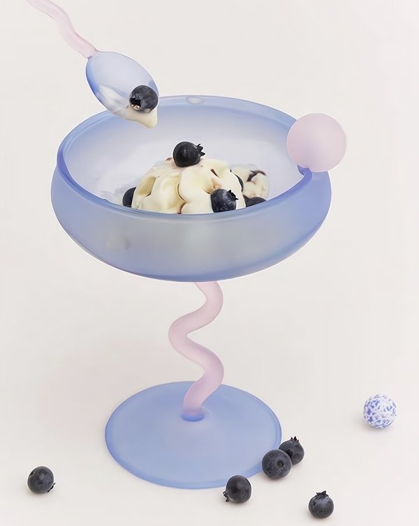 INSPECIAL HOME Jelly Bean Wine Glass Set - Whimsical Eclectic Dopamine Cocktail Coupe Glass Set