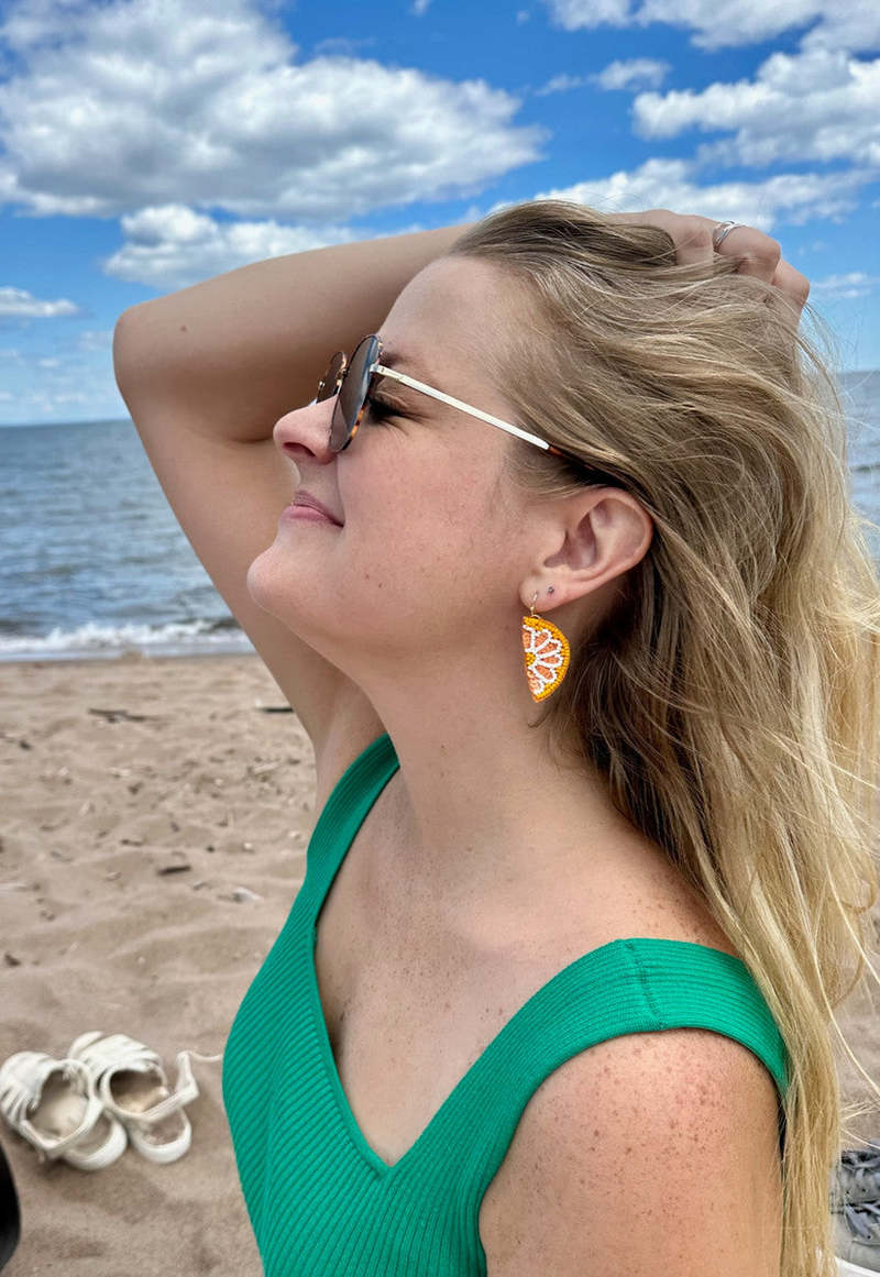 Fair Anita Fruit Slice Beaded Earrings