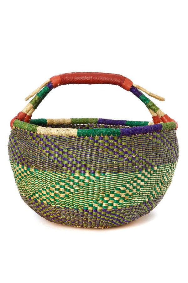 Swahili | AFRICAN MODERN Ghanaian Bolga Farmer's Market Shopper Basket