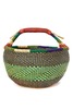 Swahili | AFRICAN MODERN Ghanaian Bolga Farmer's Market Shopper Basket - Thumbnail 1