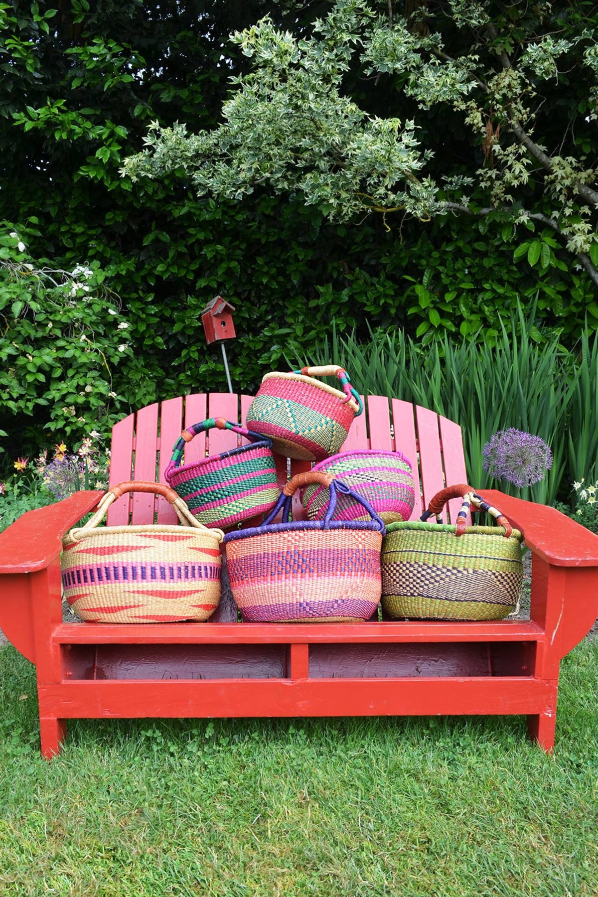 Swahili | AFRICAN MODERN Ghanaian Bolga Farmer's Market Shopper Basket - Image 2 of 7