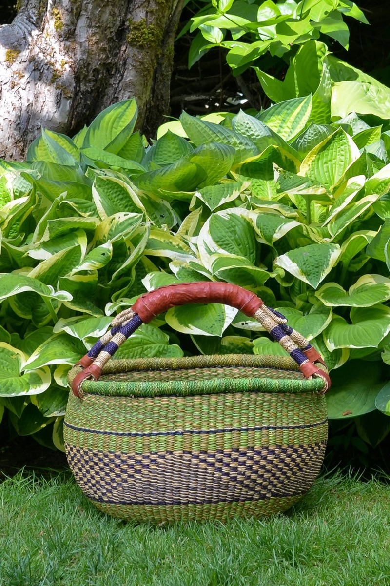Swahili | AFRICAN MODERN Ghanaian Bolga Farmer's Market Shopper Basket