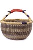 Swahili | AFRICAN MODERN Ghanaian Bolga Farmer's Market Shopper Basket - Thumbnail 7
