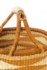 Swahili | AFRICAN MODERN Caramel Diamond Handwoven Decorative Bolga Basket - Thumbnail 5