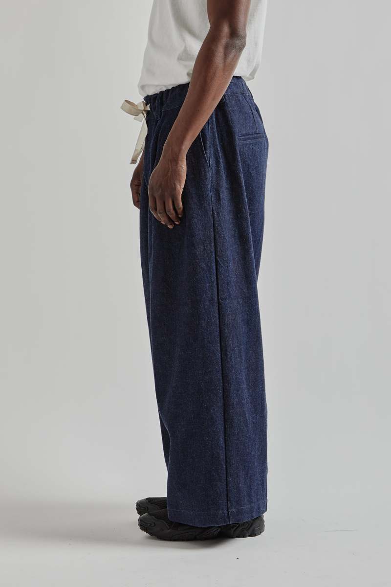 パンツ Sillage HAKAMA Pants denim one wash SILLAGE ''HAKAMA PANTS'' (DENIM ONE WASH) – THE STORE BY MAIDENS