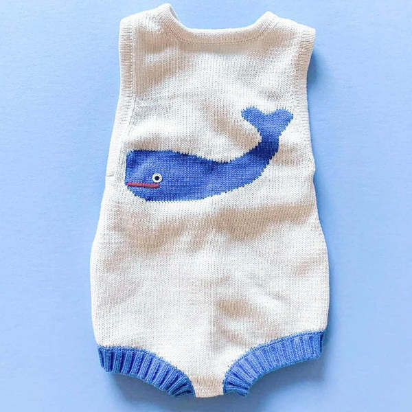Estrella Whale Knitted Romper