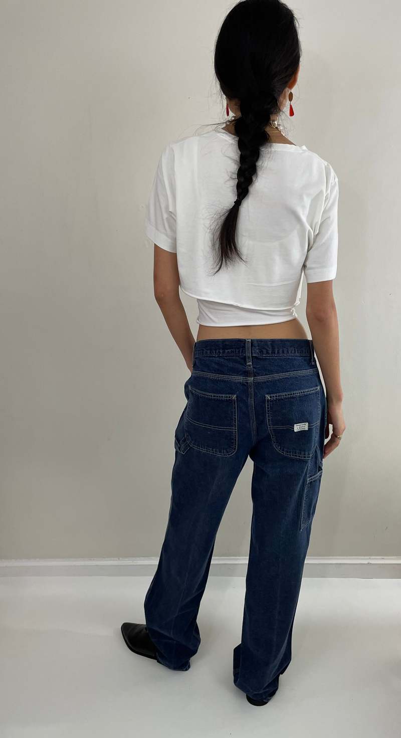 Gap Vintage 90s Carpenter High Waisted Utility Painters Jeans