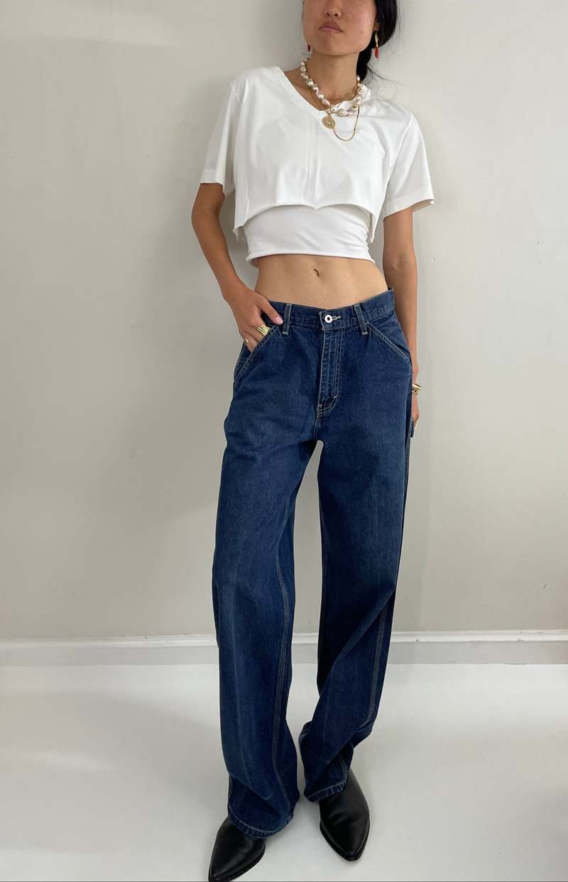Gap Vintage 90s Carpenter High Waisted Utility Painters