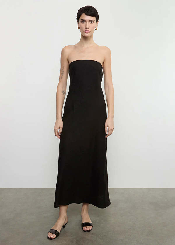 Enza Costa Linen Bias Dress | Garmentory