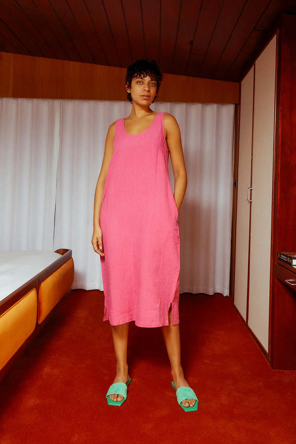 L.F.Markey Basic Linen Shift Dress | Garmentory