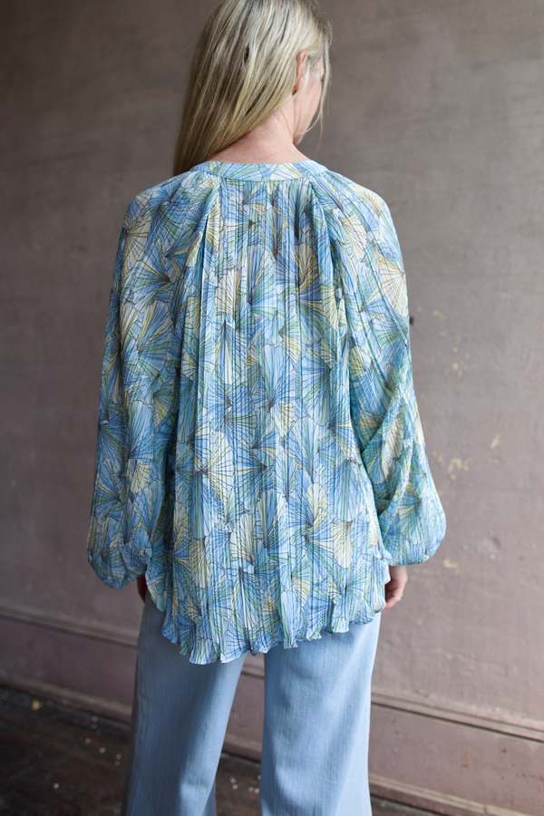 Woodlands Fennel Pleated Blouse