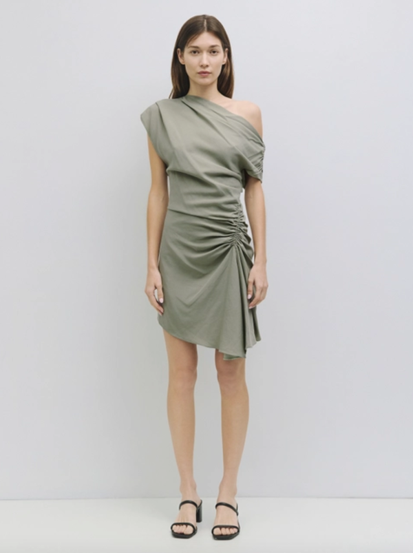 Mod Ref Zyla Dress - Linen Blend Off-The-Shoulder Mini Dress | Garmentory