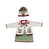 KIDS Melange Collection Reindeer Cardigan - Ecru/Red - Thumbnail 3