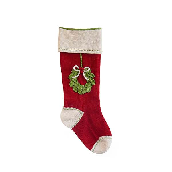 Melange Collection Wreath Stocking
