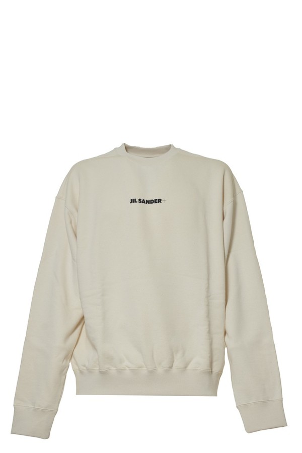パーカー・フーディ Jil Sander Crew Neck Organic Cotton Sweatshirt With Contrast Jil Sander Crew Neck Organic Cotton Sweatshirt With Contrast
