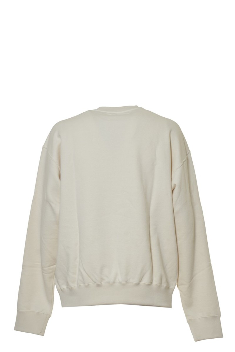 パーカー・フーディ Jil Sander Crew Neck Organic Cotton Sweatshirt With Contrast Jil Sander Crew Neck Organic Cotton Sweatshirt With Contrast