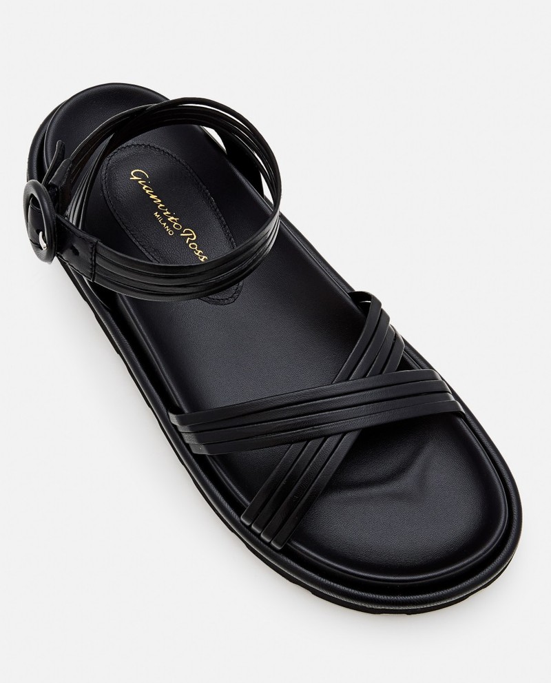 サンダル・ミュール Gianvito Rossi Nappa Leather Sandals With Buckled Strap Gianvito Rossi Nappa Leather Sandals With Buckled Strap