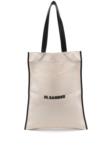 Jil Sander Small Link Leather Shoulder Bag - Eggshell