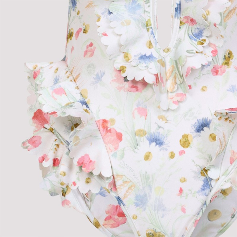 ワンピース水着 Zimmermann Zimmermann Lucky Waterfall Frill One-piece Zimmermann Lucky Waterfall Frill One-piece In White | ModeSens