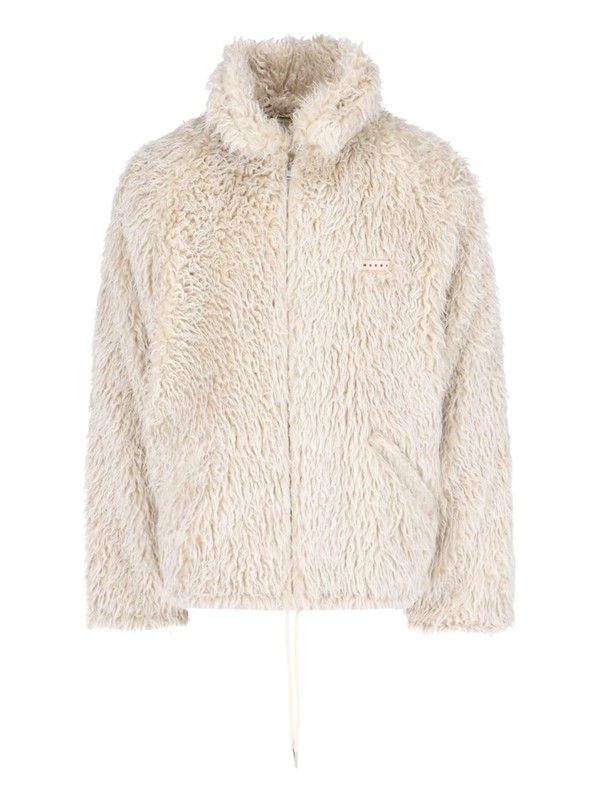 ムートン・ファーコート BLANCHA SHEARLING HOODED JACKET Blancha Hooded shearling jacket with faux fur texture | The