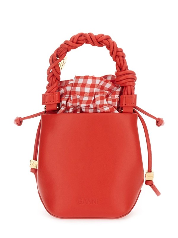 Ganni Mini Bucket Bou Bag - Red | Garmentory