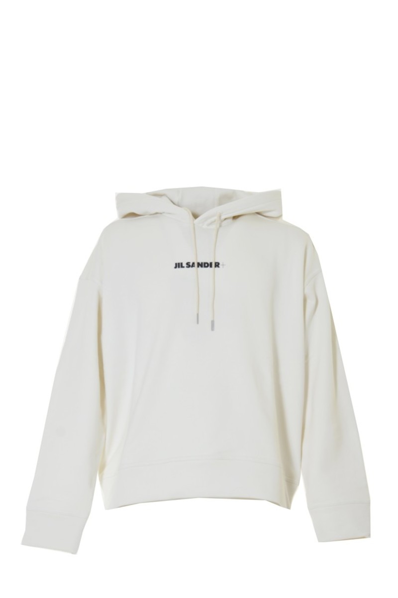 パーカー・フーディ Jil Sander Organic Cotton Hoodie With Contrasting Logo Organic Cotton Hoodie With Contrasting Logo | Garmentory